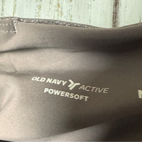 Old Navy Athletic Sporty High-Gloss Powersoft   Seamless Leggings Sz M - Picture 6 of 9